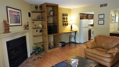built in shelves/desk