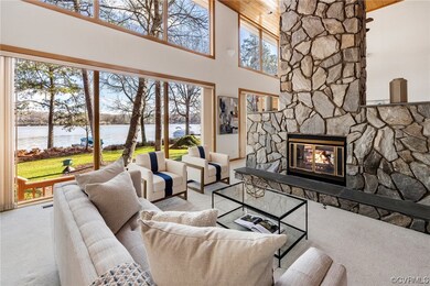Family Room w/ amazing water views, 2-sided gas FP