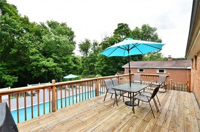 The upper deck off of the dining room.