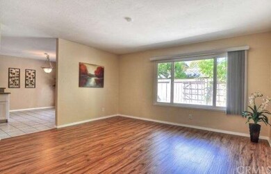 Living room with new paint and flooring
