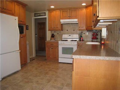Kitchen. Gas range, gas tankless hot water system.
