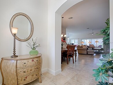 LOVELY CERAMIC TILE FLOORING THROUGHOUT THE FOYER 