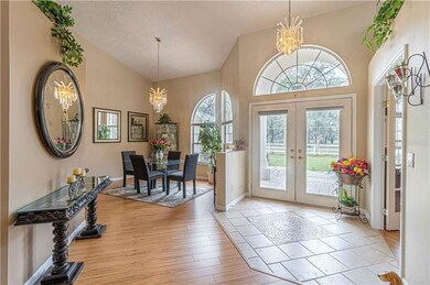 Entryway with dining room