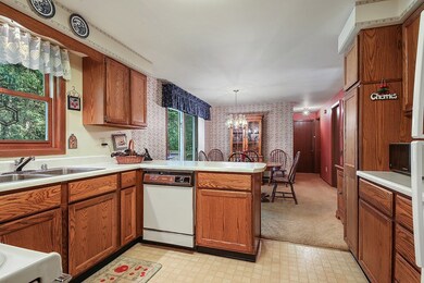 Kitchen open to the dining area
