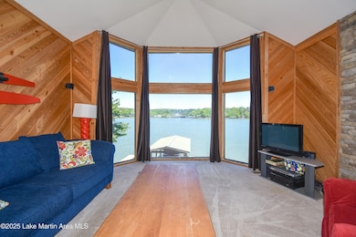 Living room with gorgeous lake views