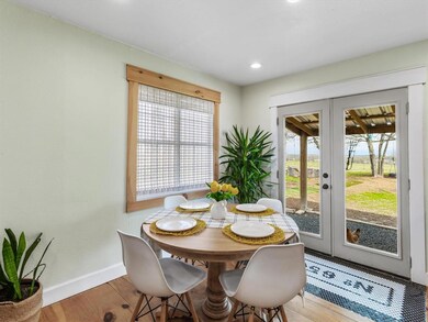Great view of the back yard area from the dining room! Perfect for watching the kids (or the chickens) while they're playing.