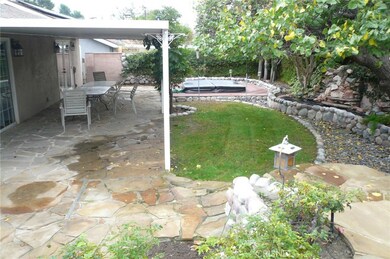 From fire pit looking to master french doors.