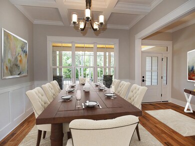 Dining room staged