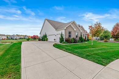 Side load, 3 car garage with storage, service door and storage area.