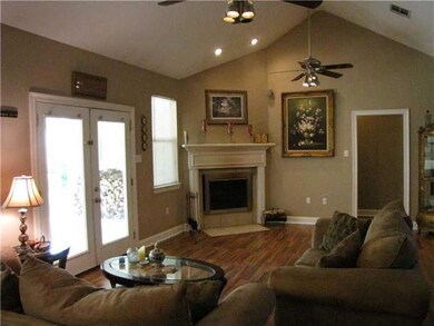 Living Room. Cathedral ceiling, wood laminate floo