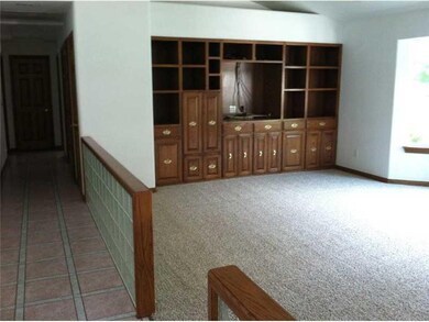 Living Room. Unique glass block dividers, custom b