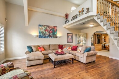 Inviting Formal Living Room with vaulted ceiling l