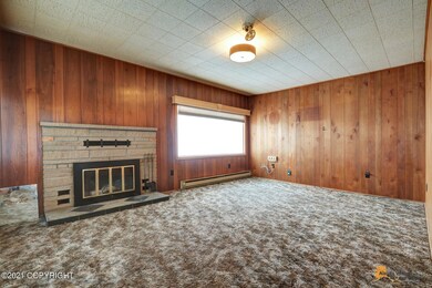 Living Room W/Wood Burning Fireplace