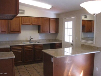 Newer cabinets, tiled flooring
