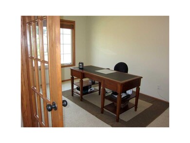 Den/Home Office. French doors to office/den