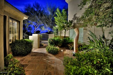 Welcoming front entry courtyard