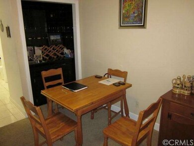 Dining nook adjacent living room