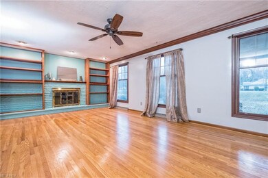 Spacious living room with beautiful hardwood floor