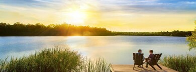 Watch the sun set over the lake at Foxba