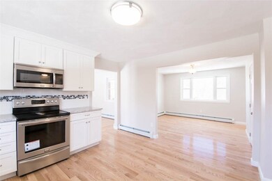 Kitchen open to dining area