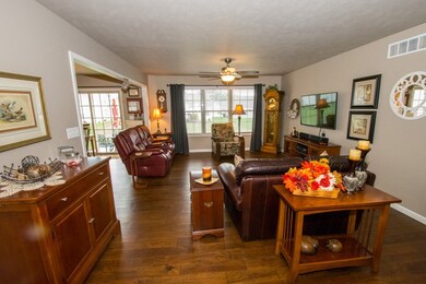 Large family room open to kitchen!