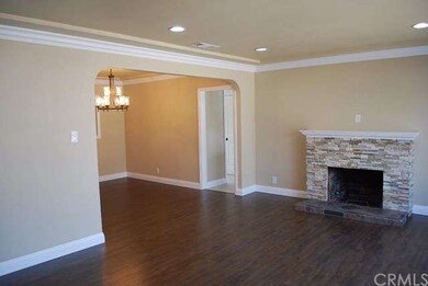 Living room with fireplace.