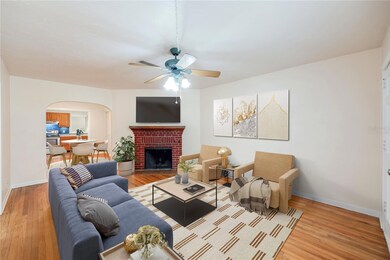Living room virtually staged.