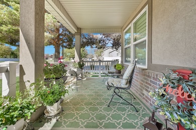 View of covered porch