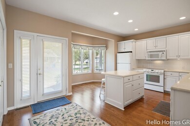 Front door and kitchen