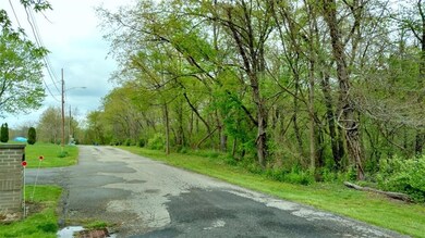 Looking down Ann St., property begins at right and