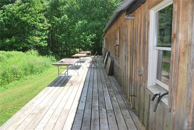 Full length porch on the back of the house