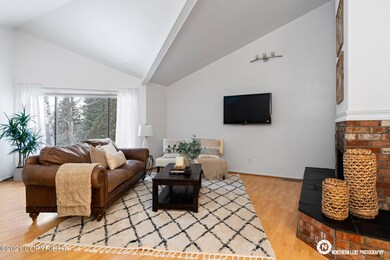 Dramatic vaulted ceiling