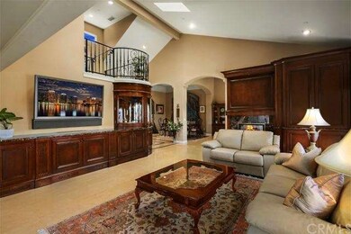 Open flowing floor plan with beuatiful built-ins
