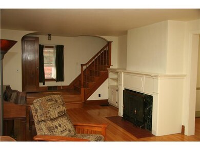 Living Room Living room with fire place and built 