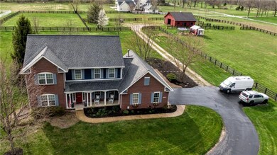 Aerial view front of home going West.