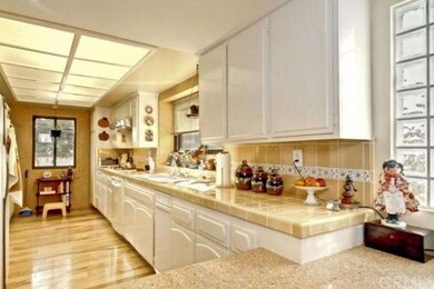 Looking into the kitchen from the family room