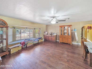 Family dining off kitchen