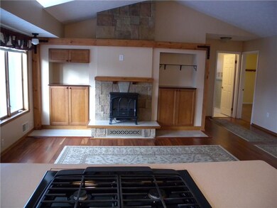 This electric fireplace offers a pleasant ambiance