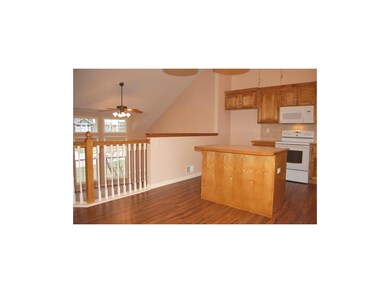 Large kitchen with island.  Plenty of room for bar