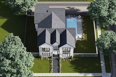 Birds eye view of proposed home.  Pool is not incl