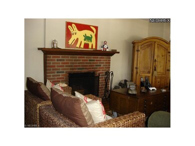 Wood burning fireplace in the living room