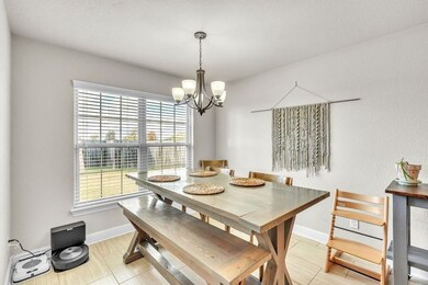 Large dining space in the eat-in kitchen