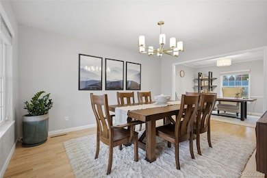 Oversized dining space which can also be used as a living room