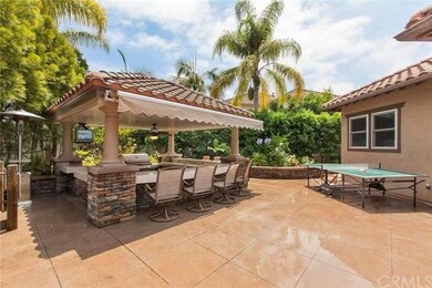 Outdoor kitchen with impressive BBQ, refrigerator,