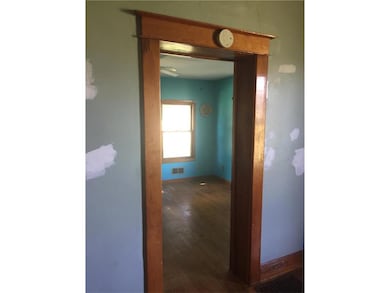 Beautiful trim around an entry door.
