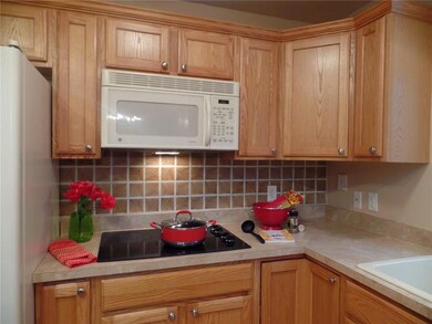 Pretty tile back-splash and smooth...