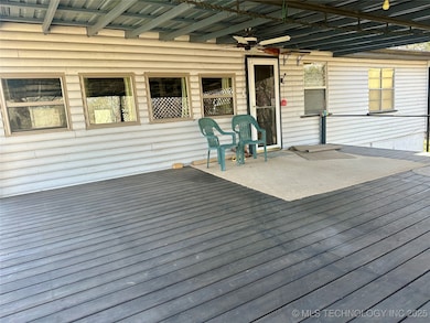 large covered back porch