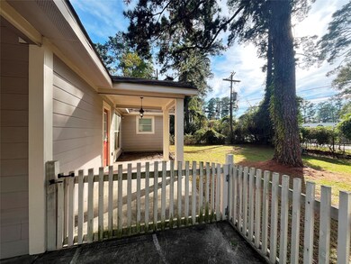 Carport view to back yard and patio