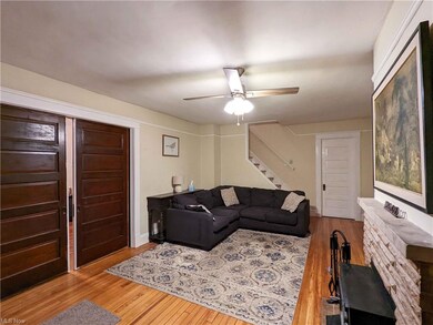 Living Room with Pocket Doors to Dining Room