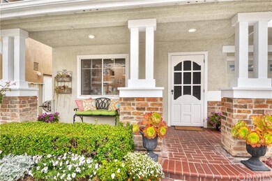 This home has used brick accents on the front porc